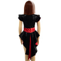 Kids Red and Black Tuxedo Style Romper - 4