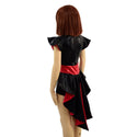 Kids Red and Black Tuxedo Style Romper - 5