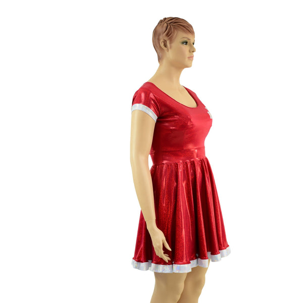 Red and White Nurse Skater Dress - 3