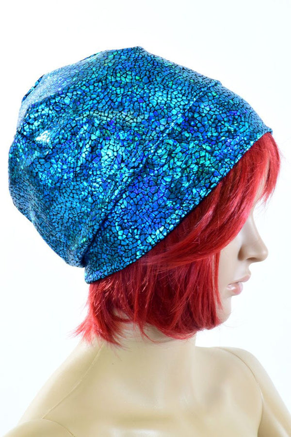 Turquoise Holographic Beanie - 1