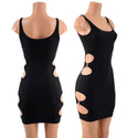 Skinny Strap Bodycon Tank Dress with O-Ring Cutouts - 2
