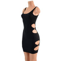 Skinny Strap Bodycon Tank Dress with O-Ring Cutouts - 4