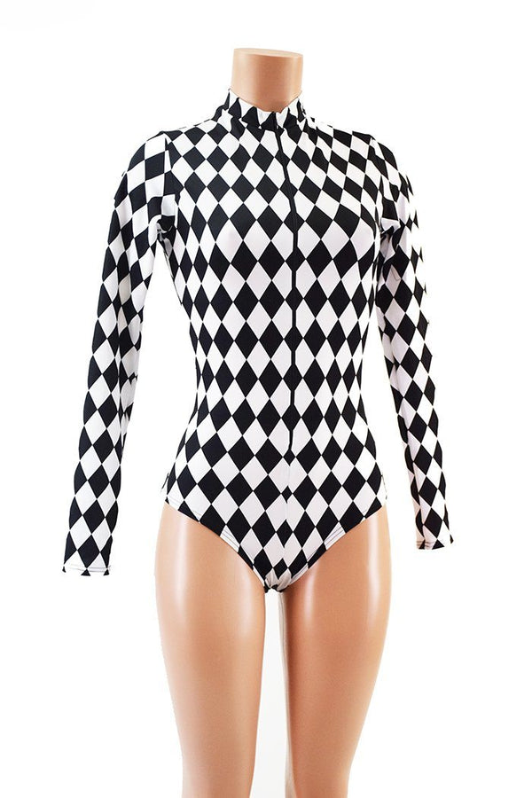 Black & White "Stella" Zipper Romper - 2