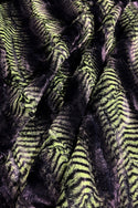 Lime/Black Mamba Minky Faux Fur Fabric - 3