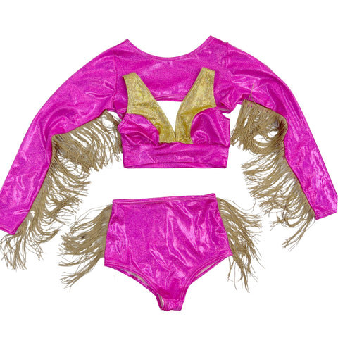 3PC Bolero Fringe Set with Siren Shorts and Starlette Bralette - Coquetry Clothing