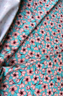 Cherry Blossom Print Spandex Fabric - 3