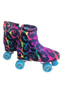 Rainbow Leopard Childrens Roller Skate Boot Covers - 5