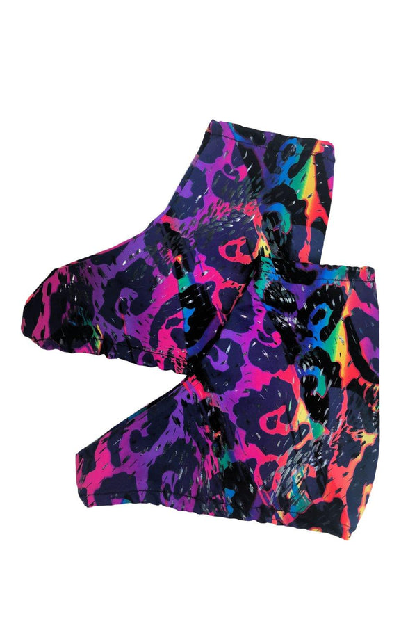 Rainbow Leopard Adult Skate Boot Covers - 2