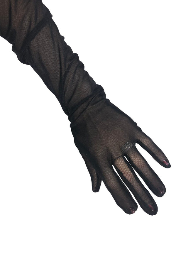 Black Mesh Gloves - 4