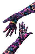 Rainbow Leopard Print Gloves - 2