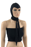 Vintage Style Widows Peak Bonnet in Black Mystique - 3