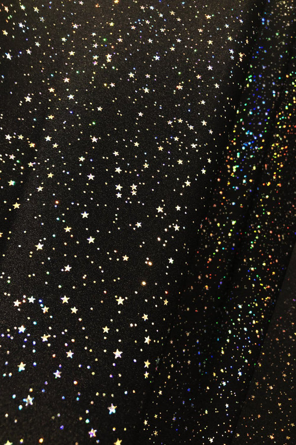 Star Noir Holographic Spandex Fabric - 4