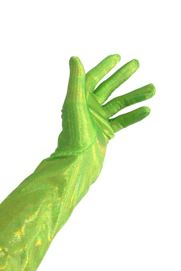 Neon Lime Holographic Gloves - 6
