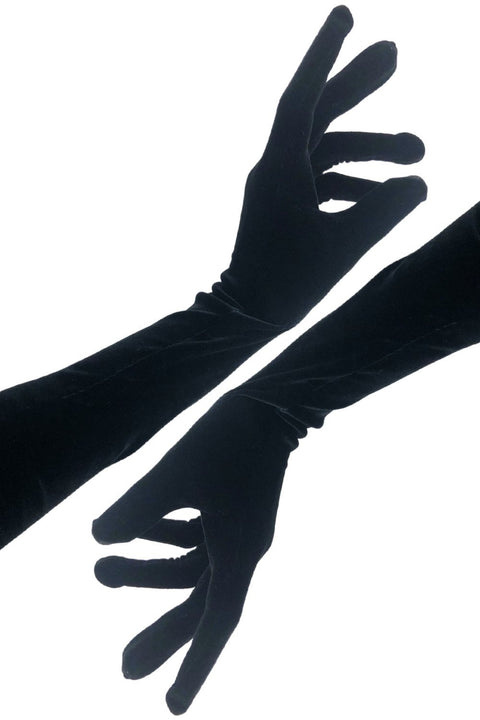 Black Velvet Gloves - Coquetry Clothing