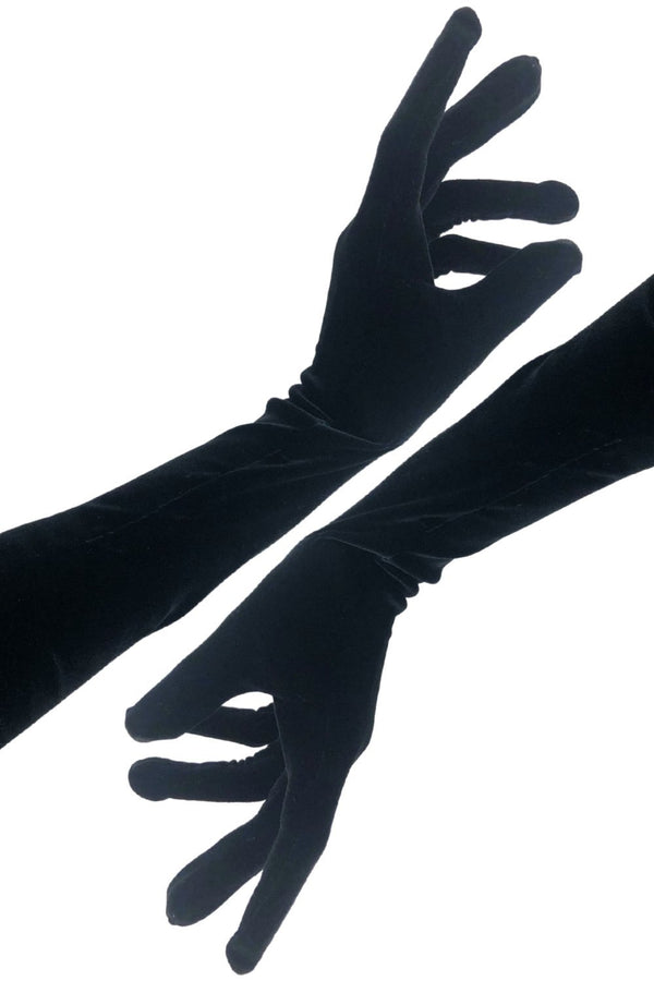 Black Velvet Gloves - 1