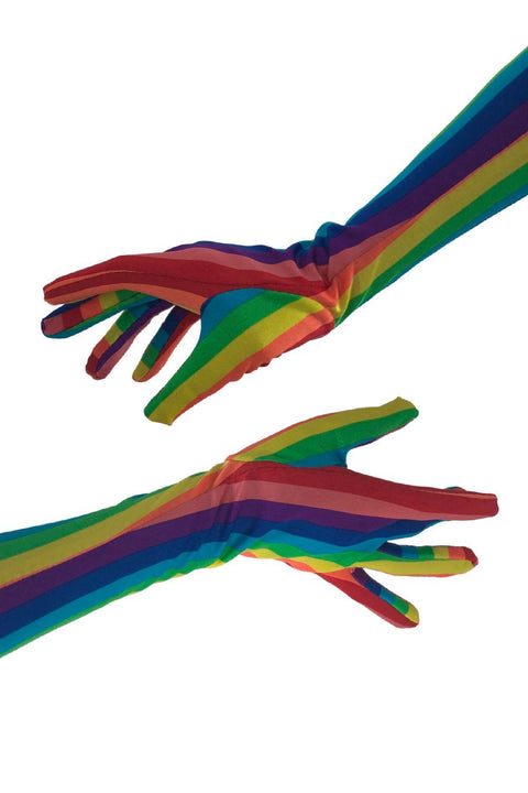 Rainbow Stripe Gloves - Coquetry Clothing