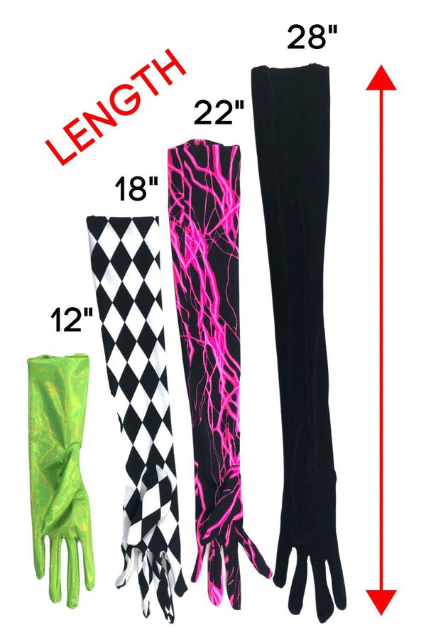 Leopard Print Gloves with 30" Black Fringe - 4
