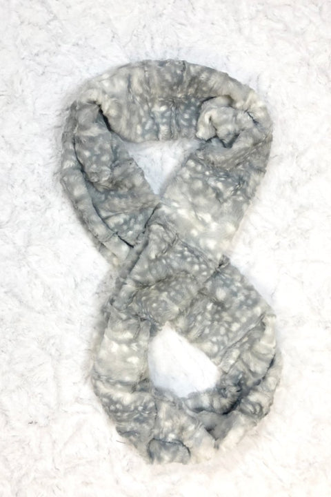 Silver Fawn Minky Infinity Scarf - Coquetry Clothing