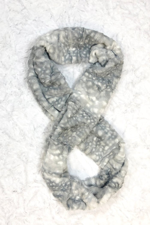 Silver Fawn Minky Infinity Scarf - 1