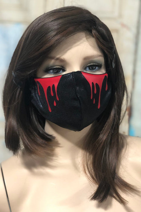 Black Mystique Bloody Tears Face Mask - Coquetry Clothing