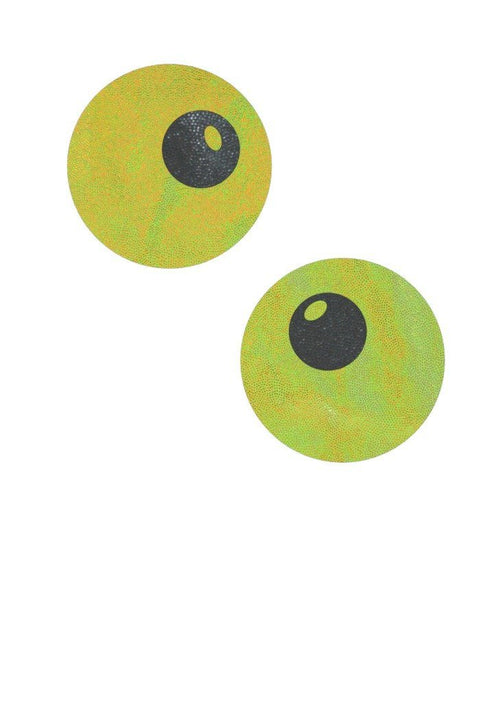 Lime Spooky Eyes Pasties - Coquetry Clothing