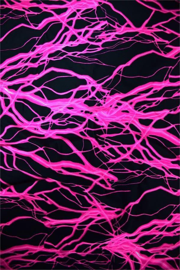UV  Pink Lightning Print Fabric - 2