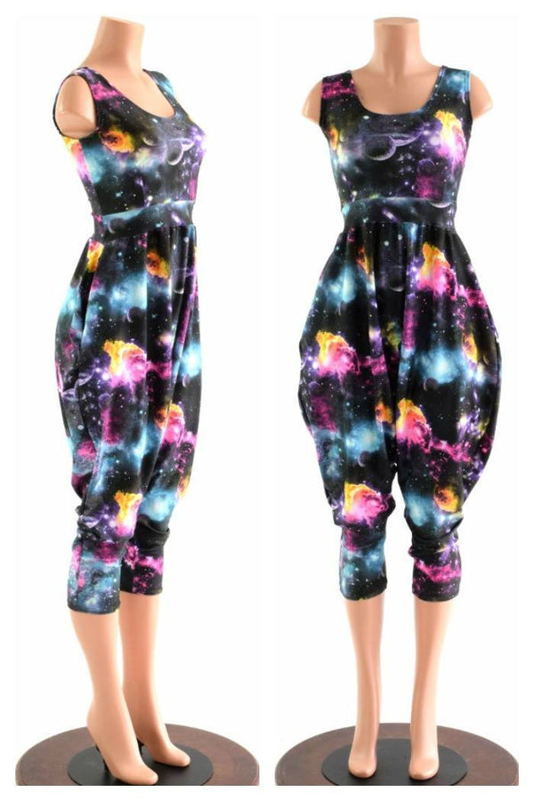 Tank Top Drop Crotch Harem Jumpsuit - 1