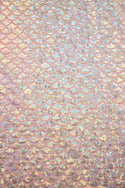Pink & Silver Scale Zippered Crop Top - 5