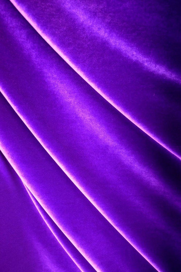 Girls Purple Velvet Long Sleeve Skater Dress - 5
