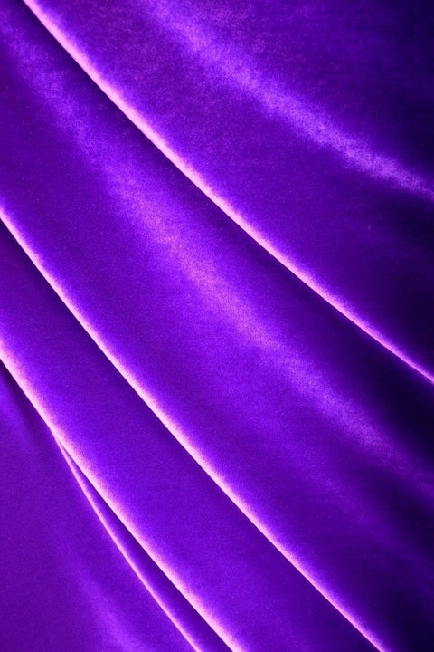 Purple Stretch Velvet Fabric - Coquetry Clothing