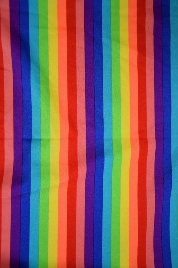 Rainbow High Waist Shorts with Pockets - 9