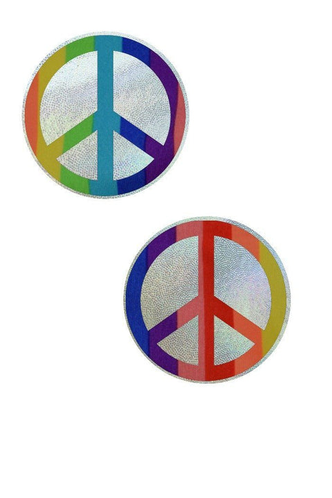 Rainbow Peace Sign Pasties - Coquetry Clothing