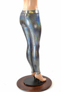 Silver Holographic Mid Rise Leggings - 5