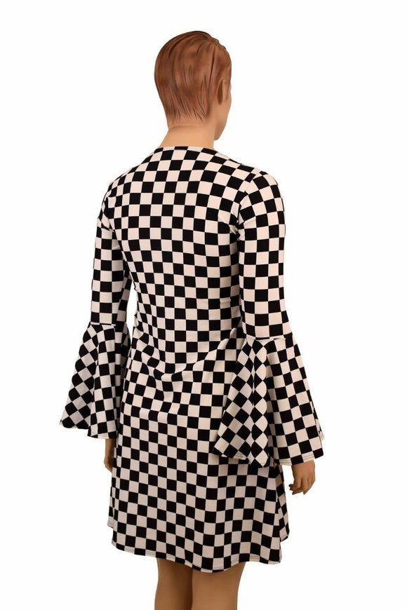 A - Line Black & White Mod Dress - Coquetry Clothing