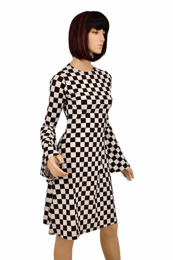 A - Line Black & White Mod Dress - Coquetry Clothing