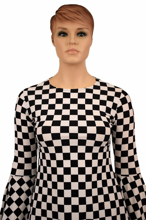 A - Line Black & White Mod Dress - Coquetry Clothing
