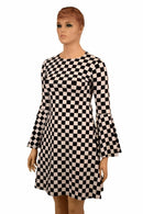 A - Line Black & White Mod Dress - Coquetry Clothing