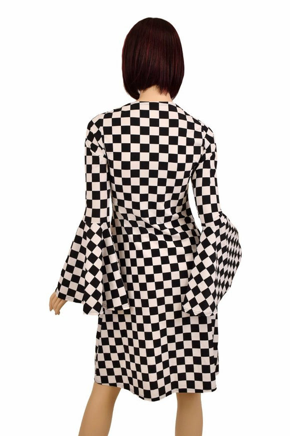 A - Line Black & White Mod Dress - Coquetry Clothing