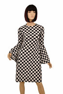 A - Line Black & White Mod Dress - Coquetry Clothing
