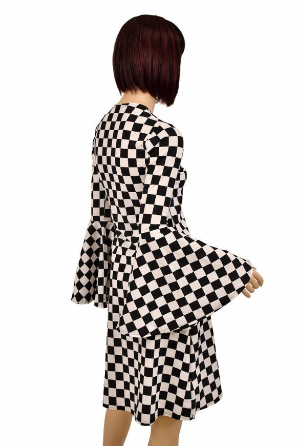 A - Line Black & White Mod Dress - Coquetry Clothing