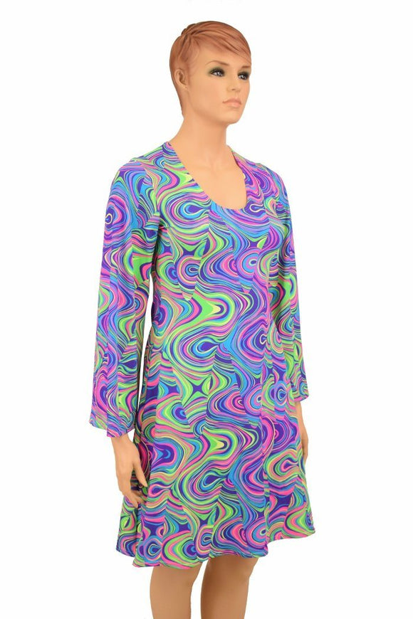 A - Line Glow Worm Dress - Coquetry Clothing