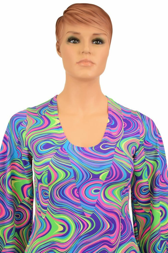 A - Line Glow Worm Dress - Coquetry Clothing