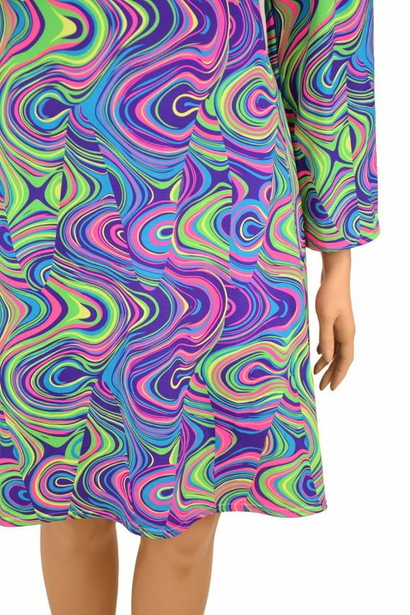 A - Line Glow Worm Dress - Coquetry Clothing