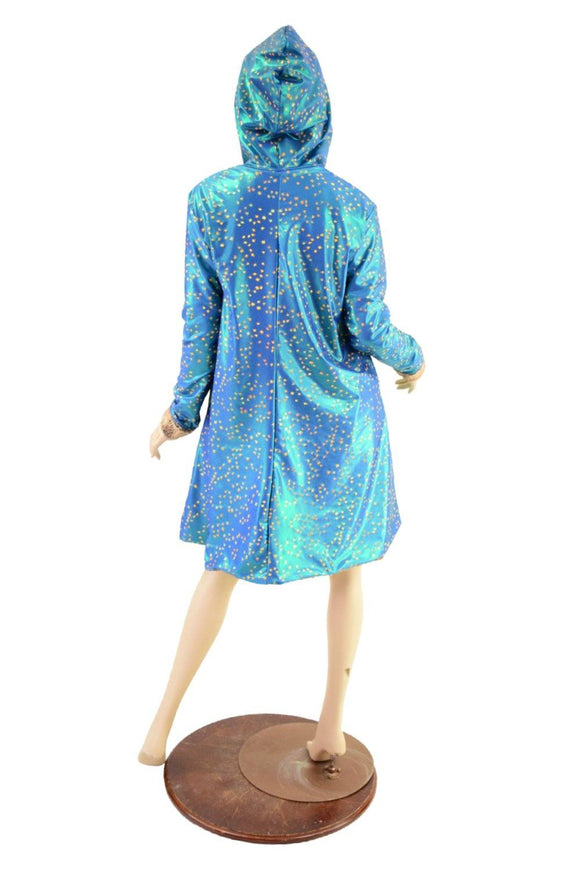 A Line Minky Coat in Amber Fox and Stardust - Coquetry Clothing
