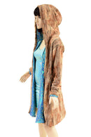 A Line Minky Coat in Amber Fox and Stardust - Coquetry Clothing