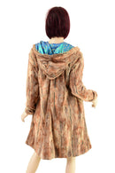 A Line Minky Coat in Amber Fox and Stardust - Coquetry Clothing