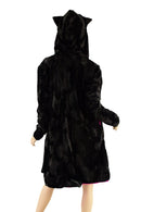 A Line Minky Coat with Kitty Ears - Coquetry Clothing