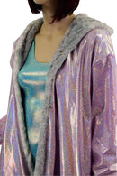 A Line Minky Faux Fur Coat with Kitty Ears - Coquetry Clothing