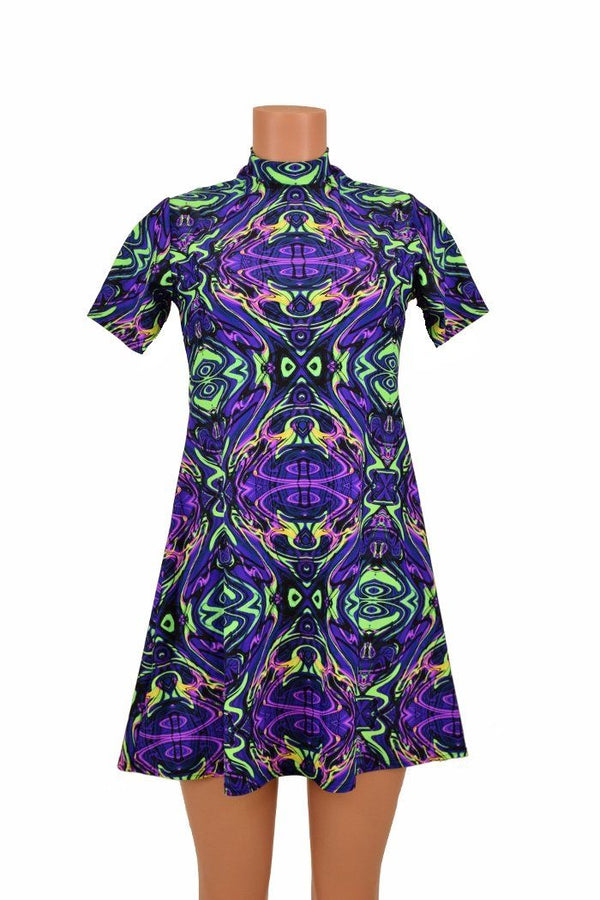 A-Line Neon Melt Dress - 1