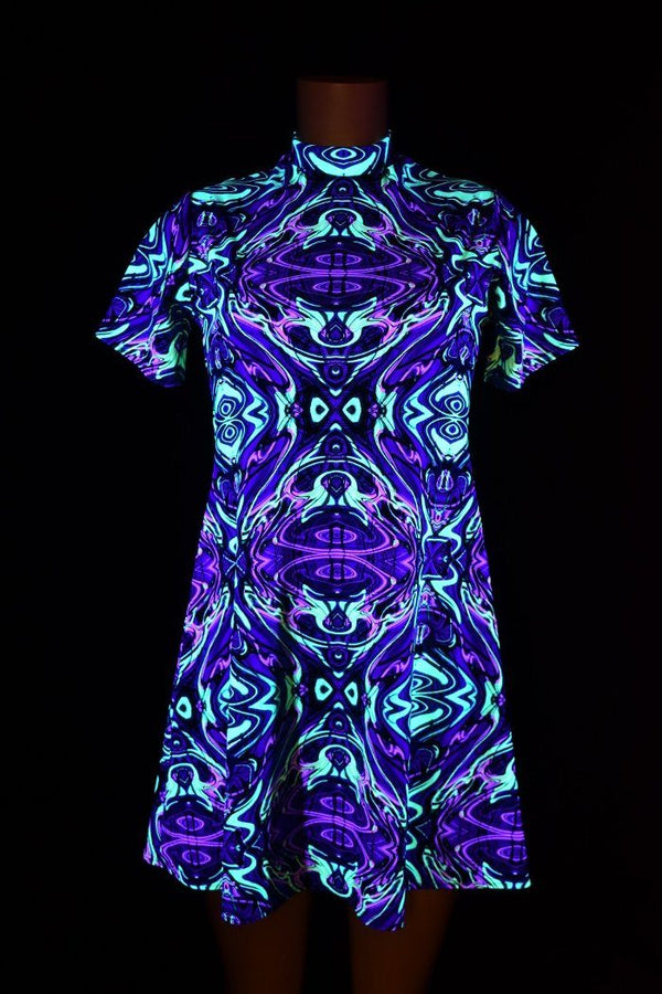 A-Line Neon Melt Dress - 7